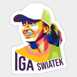 iga swiatek geometric pop art Sticker